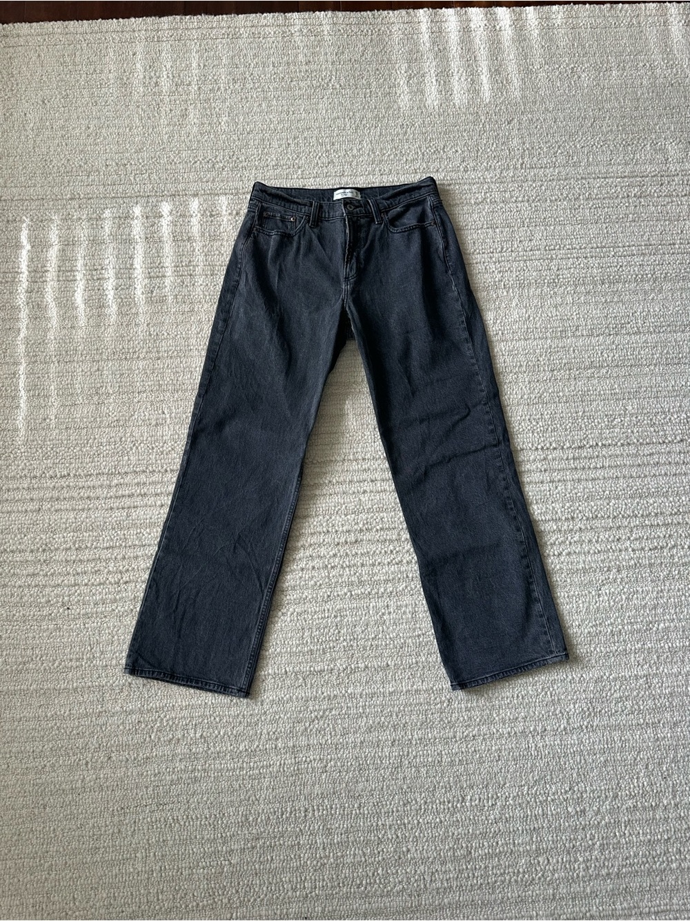 Abercrombie & Fitch Black Low-Rise Baggy Jeans